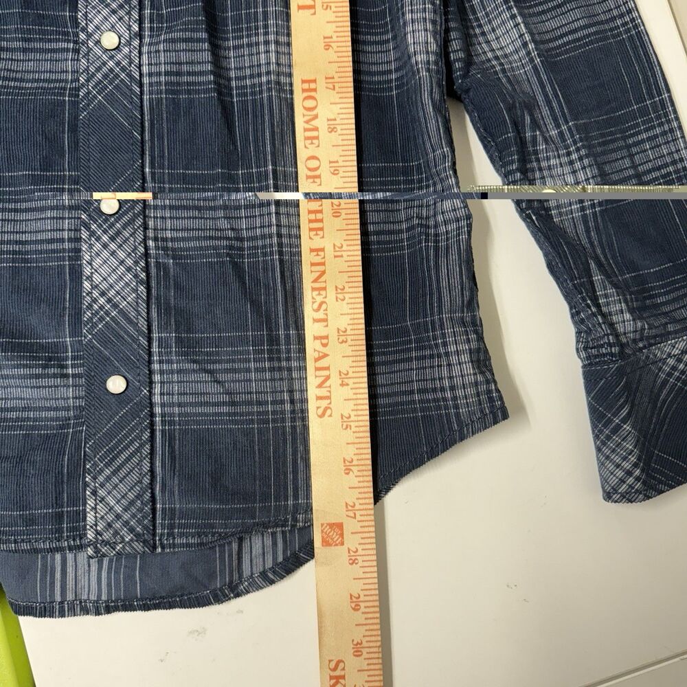 G Star Raw Corduroy Plaid Pearl Snap Button Long Sleeve Shirt Western Men S EUC - Picture 10 of 12